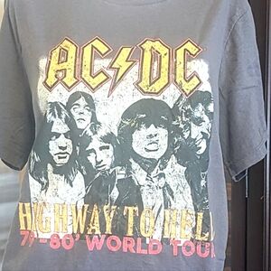 Women's AC/DC Highway To Hell Charcoal Tee